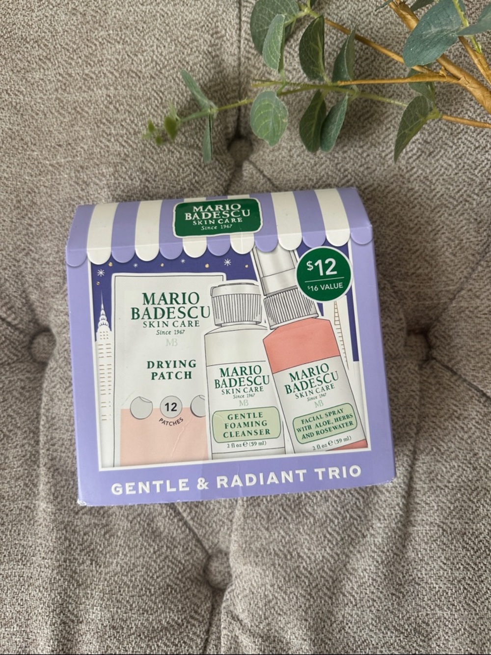 Mario Badescu Gentle & Radiant Trio - Lavender and Pink Packaging